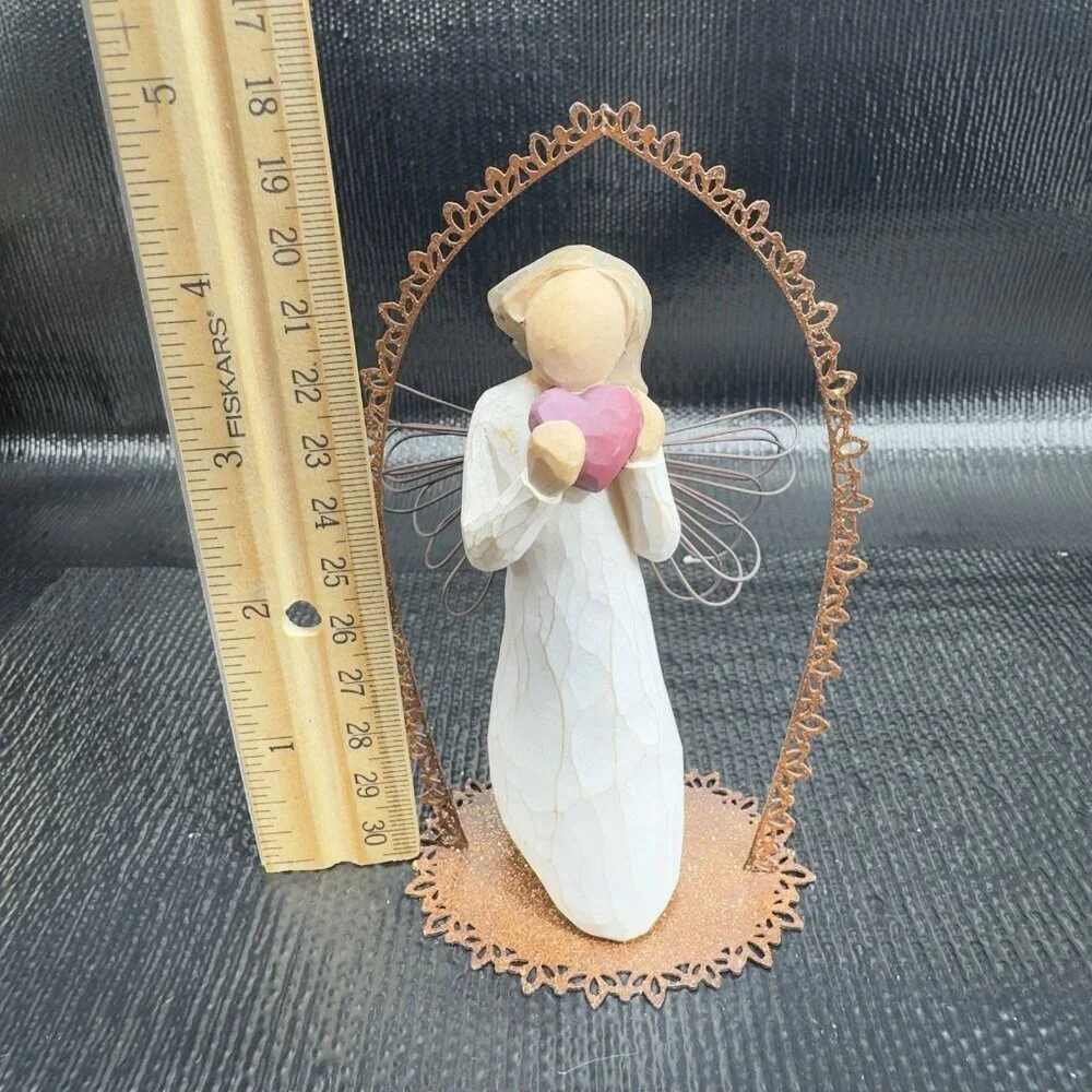 Willow Tree Angel‎ Of The Heart Demdaco Resin Figurine With Metal Frame Figure